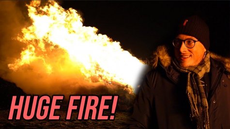 BIGGEST BONFIRE I'VE EVER SEEN!