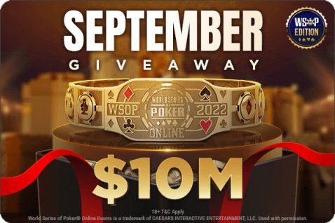 $10 milijonski septembrski WSOP giveaway na GG mreži