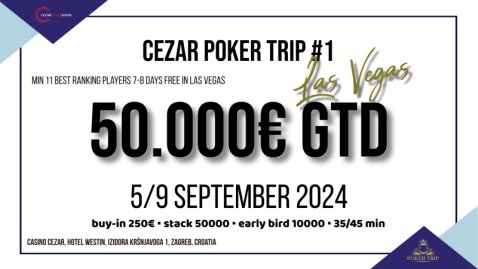 Na KKPokru sateliti tudi za CEZAR CASINO - POKERTRIP 50K GTD!