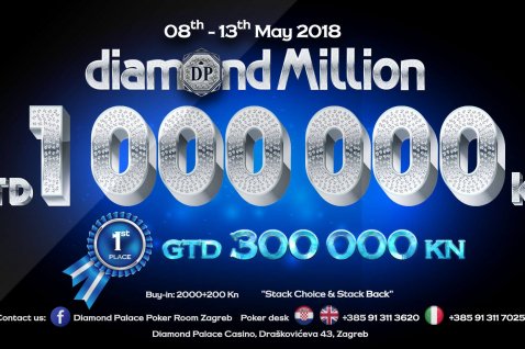 V bližnjem Diamond Palace Casinoju turnir z milijon kun garantiranega sklada