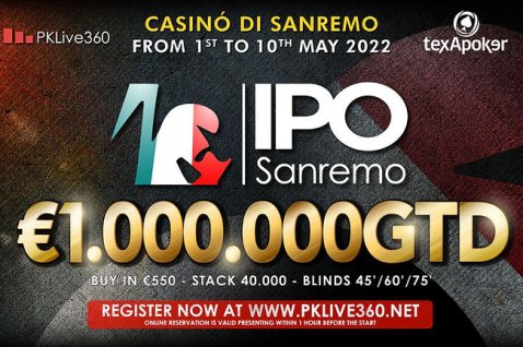 IPO Poker vas vabi v čudoviti Sanremo v začetku maja