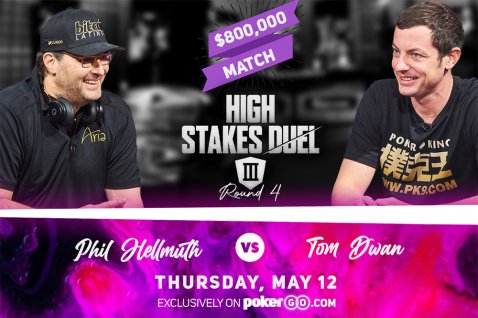 Phil Hellmuth in Tom Dwan se bosta pomerila v 4. rundi High Stakes Duela III za 800.000 $